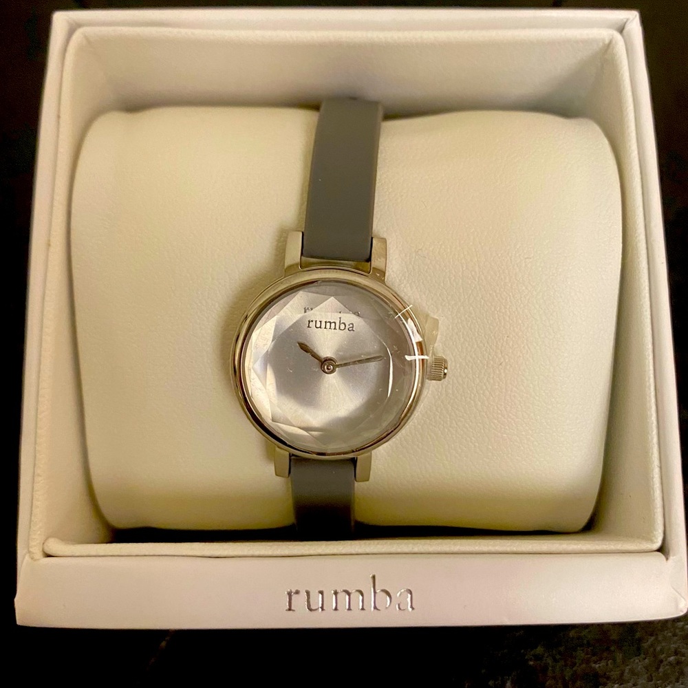 NIB Rumba Time watch, grey band